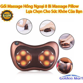 Gối Massage Vai Gáy 8 Bi Hồng Ngoại Công Nghệ Nhật Bản