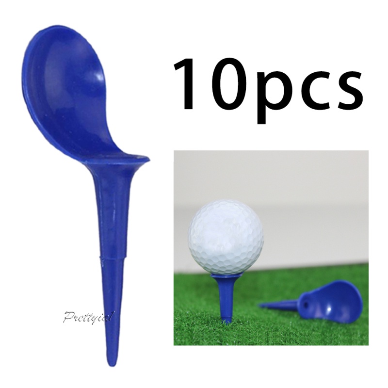 Set 10 Đế Đỡ Bóng Golf Hình Ghế Không Vỡ Màu Xanh Dương 82mm