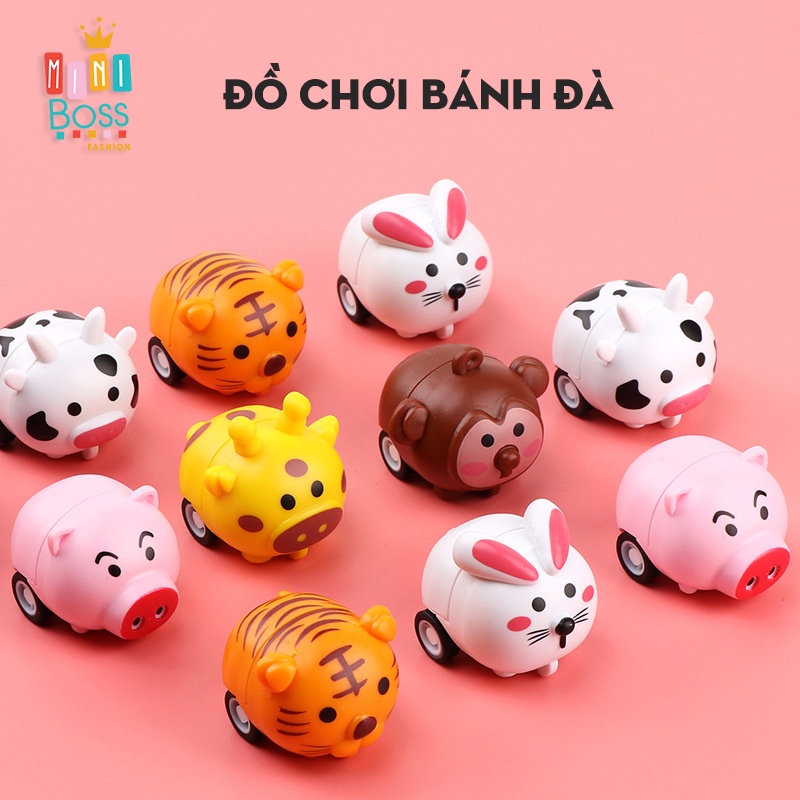 Đồ chơi bánh đà mini cho bé MiniBoss | Thú chạy cót dễ thương cho bé