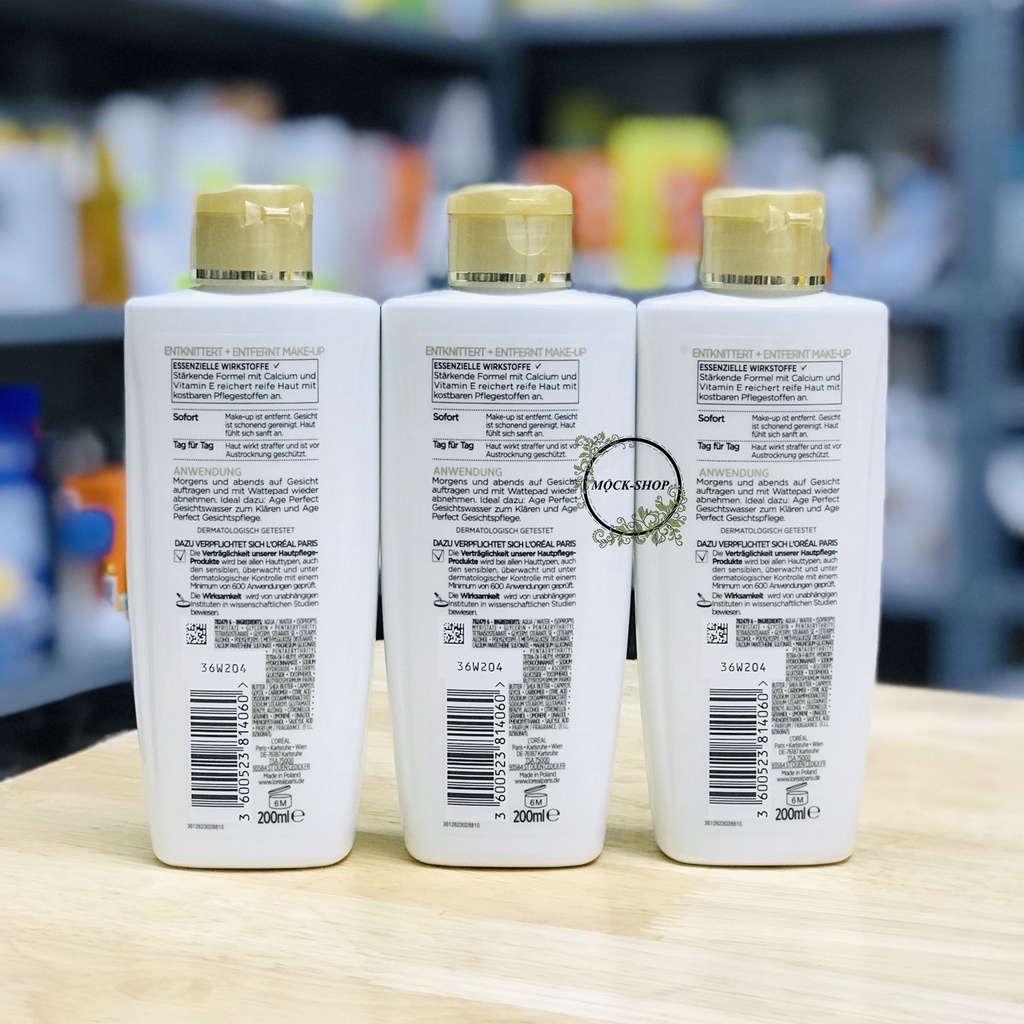 Sữa tẩy trang LOREAL Age Perfect, 200 ml hàng ĐỨC đủ bill