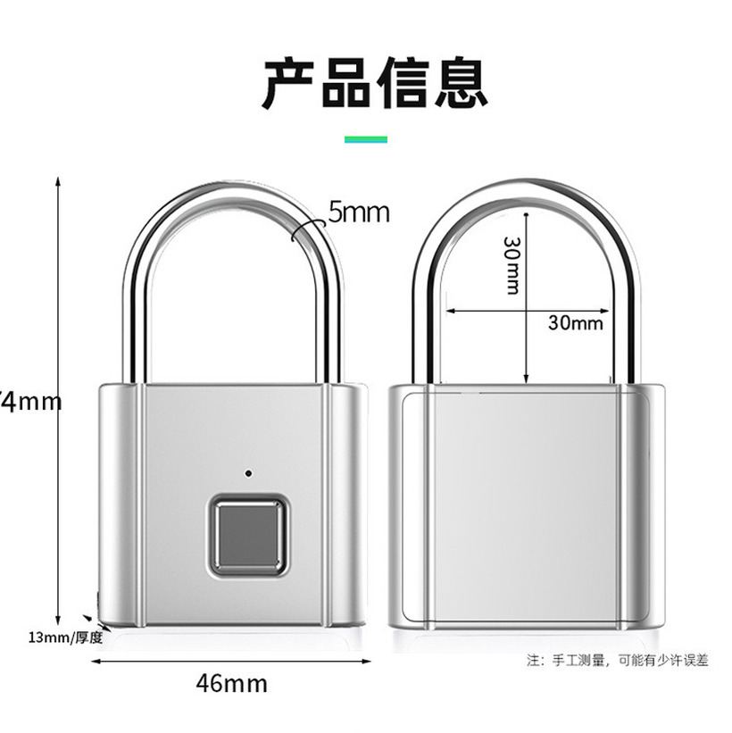 【COD】Ổ khóa vân tay Ổ khóa thông minh với khóa mã hóa Ổ cắm sạc / Khóa vali@spz