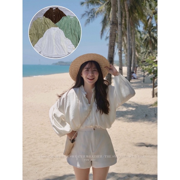 Áo sơ mi đũi tơ cổ tàu TSW (ảnh thật)