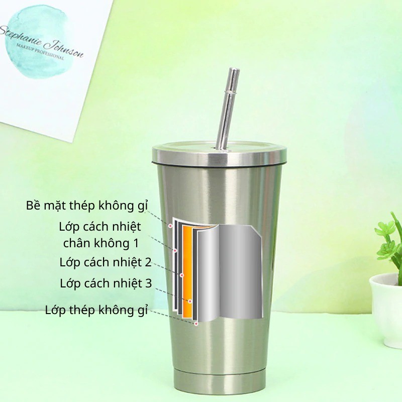 Bình giữ nhiệt 5 lớp 12H lõi inox 304 TiLoKi TGN 04 dung tích 800ml (giao ngẫu nhiên)