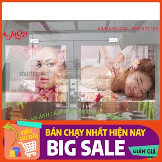 TRANH DÁN CỬA KÍNH SPA CAO CẤP (CLIP THẬT)
