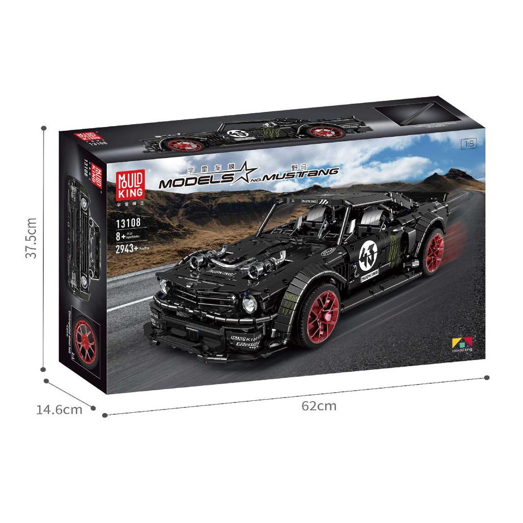 Lắp ghép Mô hình siêu xe mould king 13108 MODELS NO MUSTANG MÀU ĐEN CỰC CHẤT