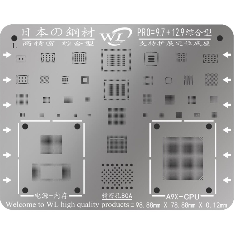 Vỉ đổ chân WL cho iP_a_d PRO 9.7 và 12.9
