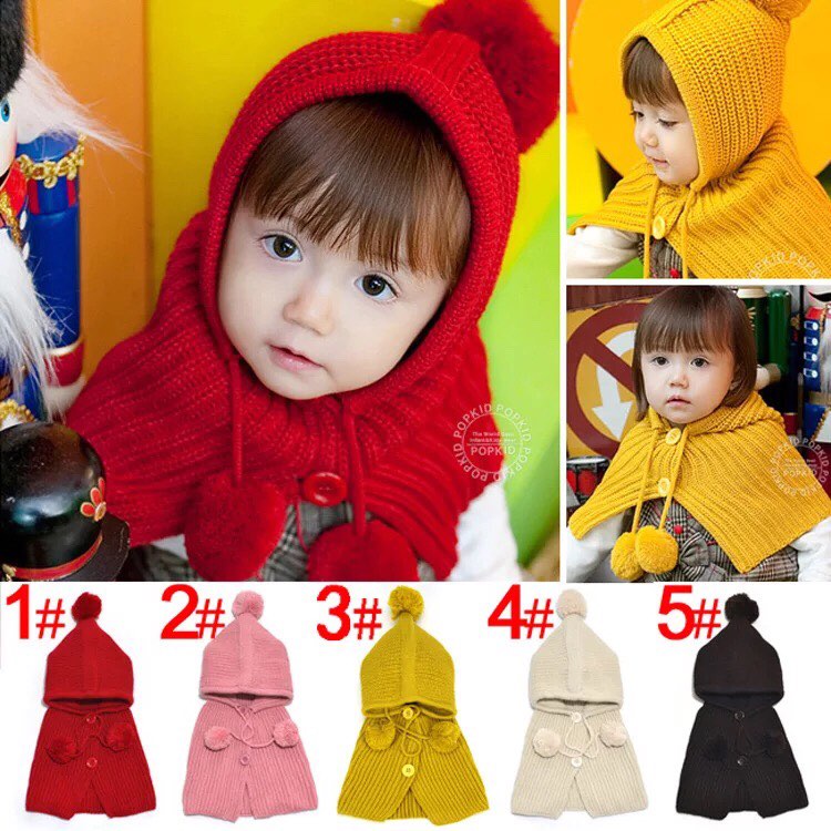 Mũ len cho bé, mũ len gấu ngộ nghĩnh đáng yêu 3- 24 tháng - BOBBI VN