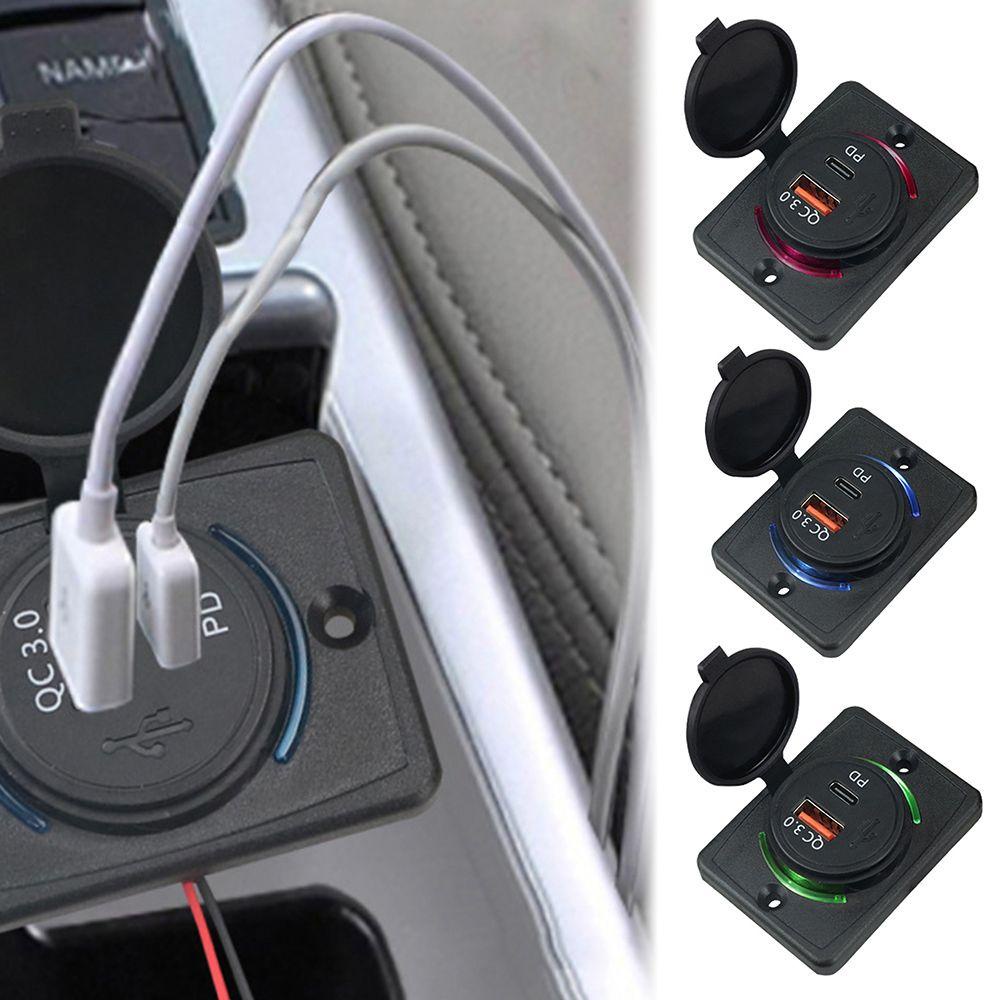 MYRONGVN Ổ Cắm Sạc Nhanh PD QC 3.0 Chống Thấm Nước Cho Xe Hơi