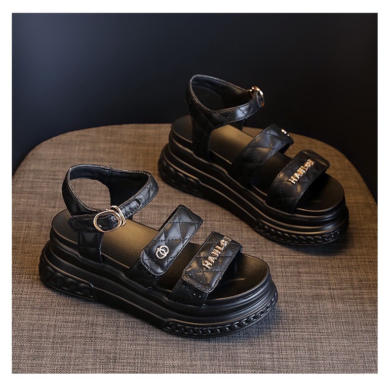 SANDAL ĐẾ BÁNH MỲ SIZE NHỎ 31 32 33 PHONG CÁCH RETRO CAO 7CM