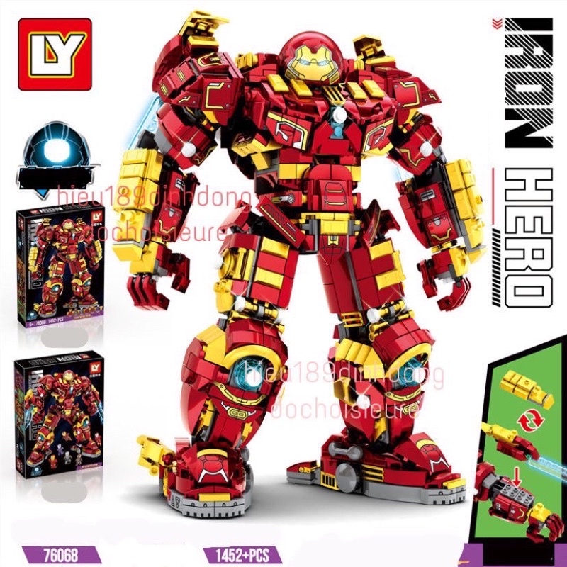 Lắp Ráp xếp hình bộ giáp hulkbuster mk 48 LY 76068