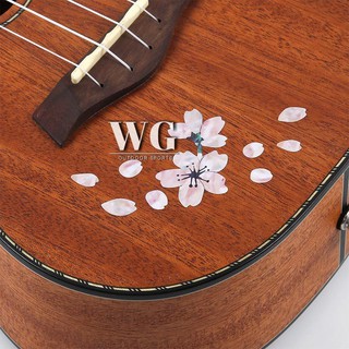 Decal dán hình hoa đào cho đàn guitar và ukulele