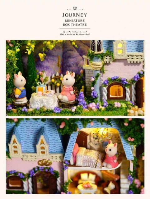 Mô hình nhà gỗ búp bê Dollhouse DIY - Q010 Sweet Dream