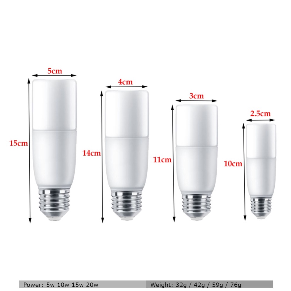 Bóng Đèn LED 5W / 10W / 15W / 20W 6500K E27 Tiết Kiệm Năng Lượng