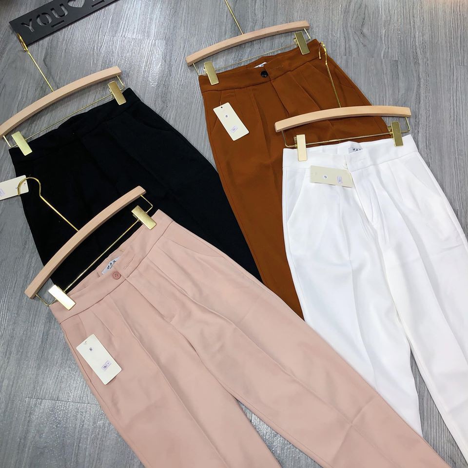 Quần vải baggy 4 màu 9061 (ảnh, video thật)