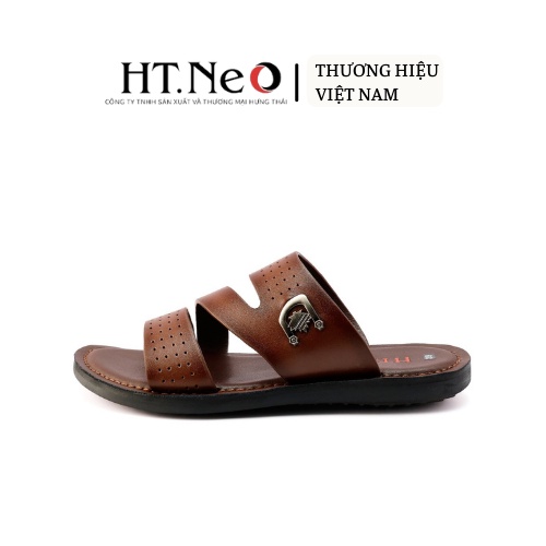 Sandal nam HT.NEO 100% da bò mềm mại, đế cao su nguyên khối, khâu may chân quai siêu chắc chắn SD134