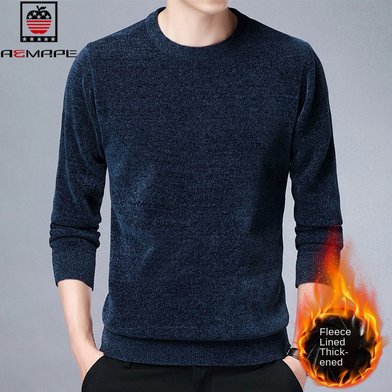 Áo Dệt Kim Vải Nhung Dày Thời Trang Mùa Đông Cho Nam Giới