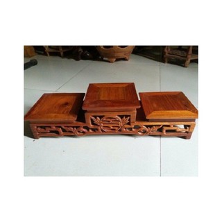 Tam sơn -chân đế bát nhang ,gỗ hương KT Mặt 14cm ,dài 44 cm - shop đồ gỗ Nhân ái