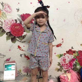 Bộ pijama cotton siêu mát bé gái