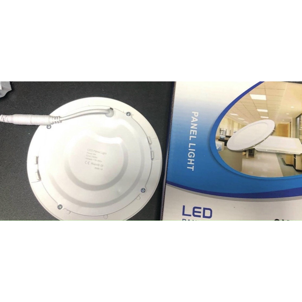 Đèn led âm trần siêu mỏng 9w trần thạch cao sáng trắng vàng 3 màu chiếu sáng gia đình văn phòng BH 1 Năm