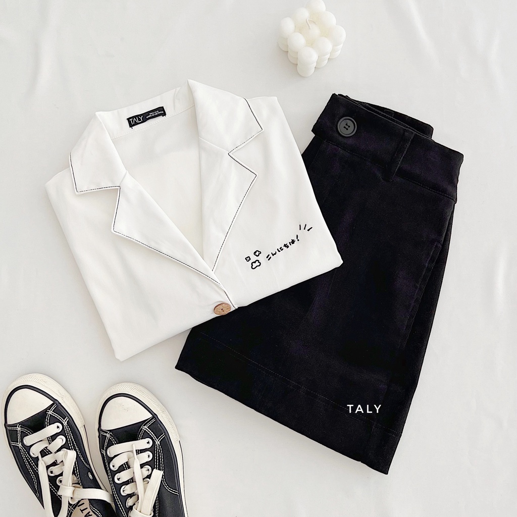 Áo Sơ Mi Tay Ngắn ONGY chỉ viền TALY A110