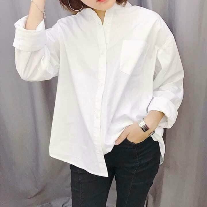 ÁO SƠ MI TRƠN FOMR RỘNG