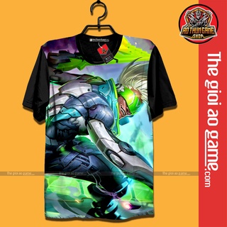 Áo liên minh huyền thoại tóc chiến tướng Ekko Áo thun LMHT phông Đen league of legends