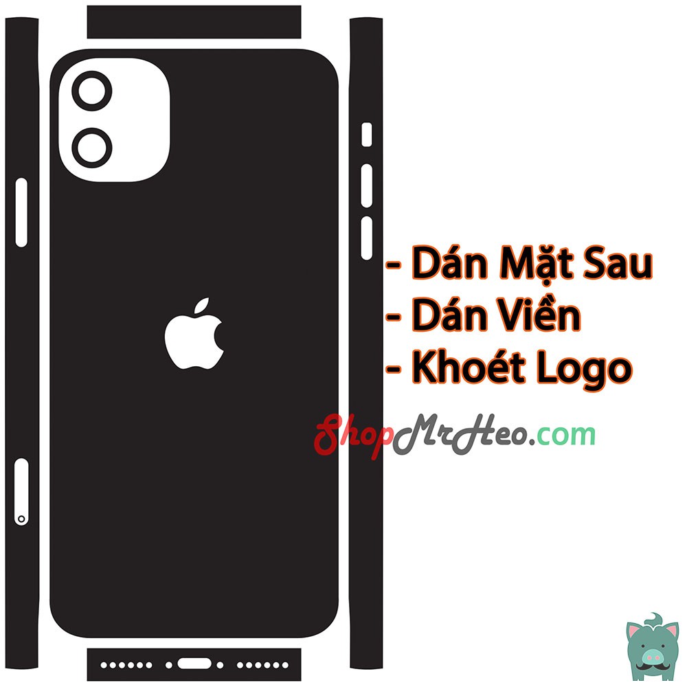 (Mua 1 Tặng 1) Skin Dán Mặt Sau Lưng Full Cạnh Iphone 11