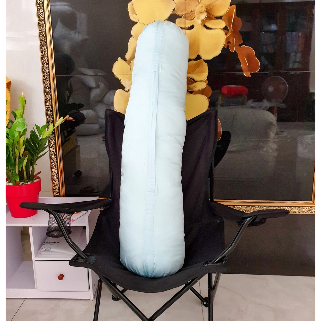Vỏ Gối Ôm Lụa Tencel Cao Cấp 35x100 cm Sang Xịn Mịn Mát - Êm Ái Ngủ Ngon - Màu Ngẫu Nhiên