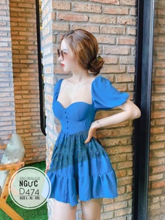 Bigsize Đầm tầng cúp ngực D474
