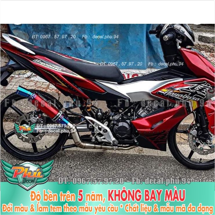 Tem rời Winner X Hayabusa đỏ candy -1