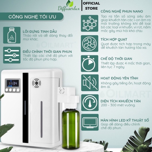 Máy xông tinh dầu công nghiệp Diffuserlux công suất lớn, diện tích lớn sảnh khách sạn, spa, phòng tập...