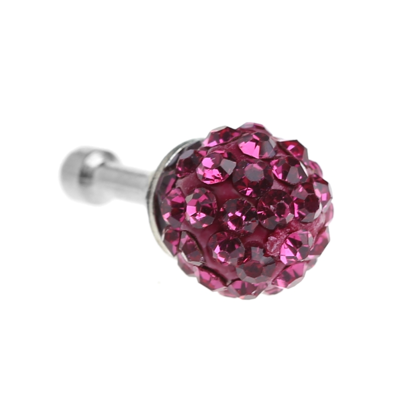 Colorful Rhinestone Ball 3.5mm Anti Dust Plug Earphone Stopper For Smart Phone