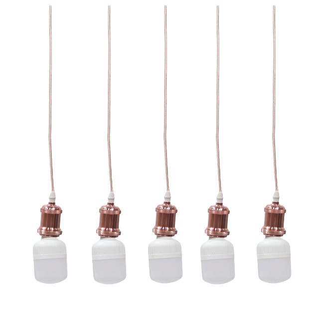 Bộ 5 dây đèn thả cổ điển bóng đèn led búp trụ trang trí 13w