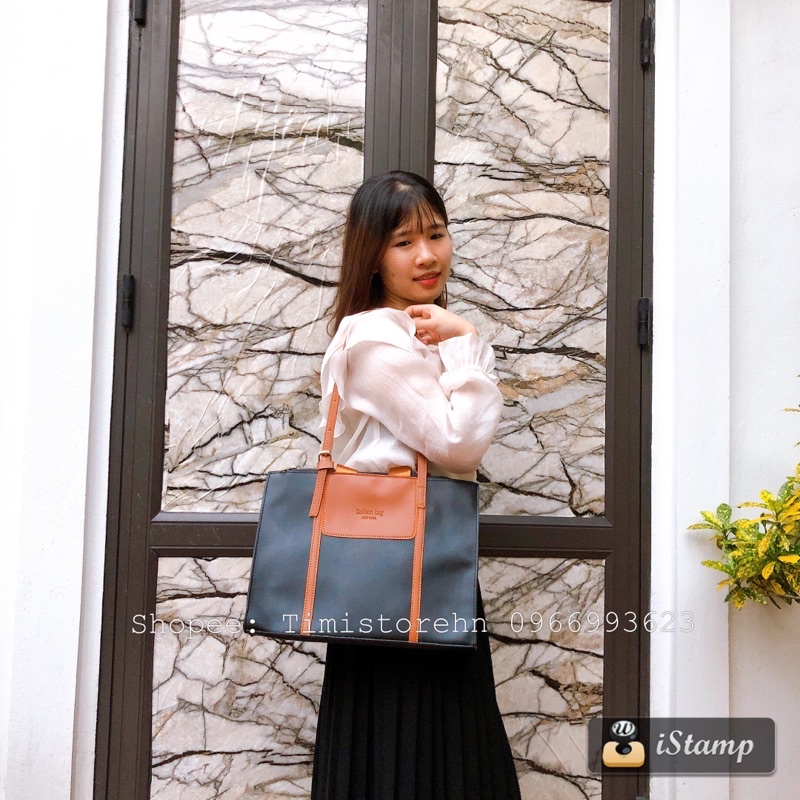 [Ảnh thật] Túi xách công sở nữ to, Túi Fashion totebag vừa Laptop, A4, iPad, tài liệu da đi học, đi làm TIMISTOREHN T099