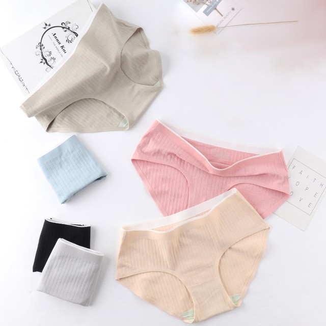 [Mã 12FASHIONSALE1 giảm 10K đơn 50K] Quần Lót Nữ Cotton Cao Cấp kháng khuẩn không đường may họa tiết kẻ sọc gân - UD017 | BigBuy360 - bigbuy360.vn