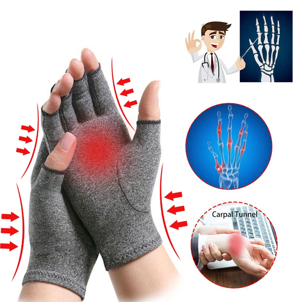 Arthritis Compression Glove Rheumatoid Osteoarthritis Open Finger Thumb Gloves