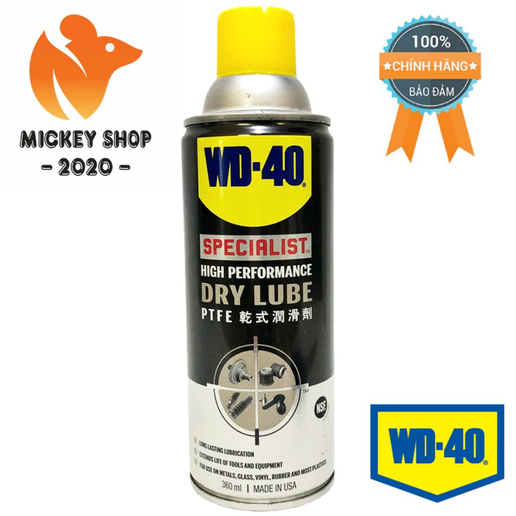 [ CHUYÊN DỤNG ] Dầu nhờn khô, tác dụng cao WD-40 High Performance Dry Lube 360ml