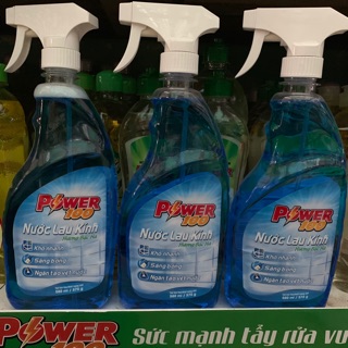 Nước lau kính POWER100 hương bạc hà 580ml