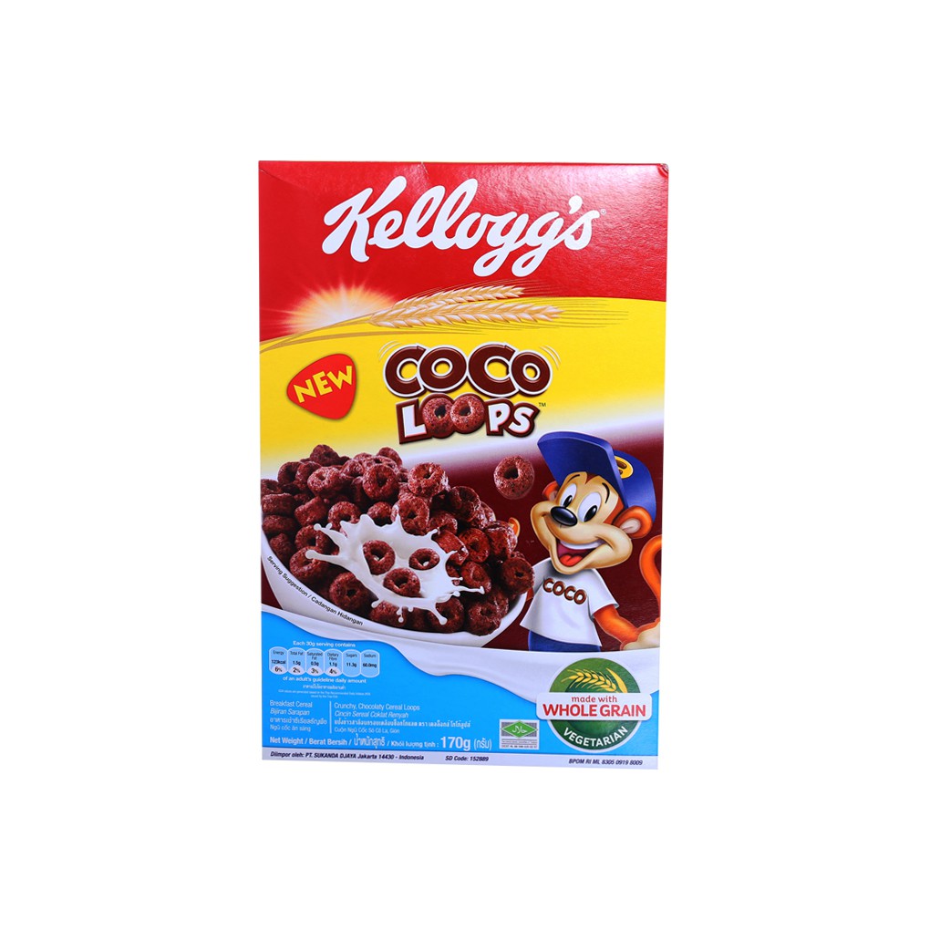 Ngũ cốc ăn sáng Kellogg's Coco Loops 170g