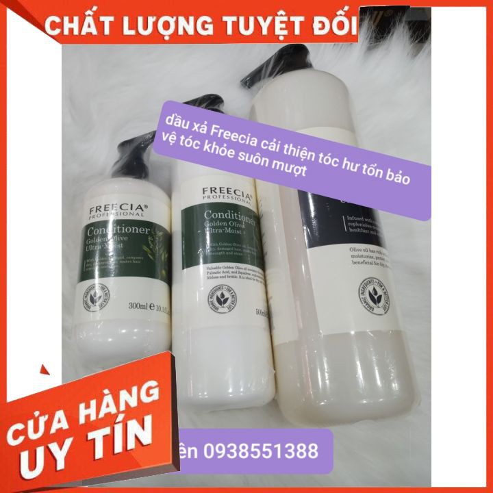 Dầu xả Freecia Golden Olive 1000ml - 500ml -300ml   FREESHIP giúp dưỡng ẩm và phục hồi tóc hư tổn nặng ,giúp tóc mượt