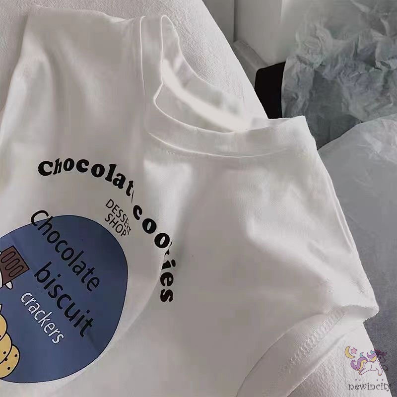 Áo Thun In Họa Tiết Hoạt Hình Phong Cách Hàn Quốc Cho Bé