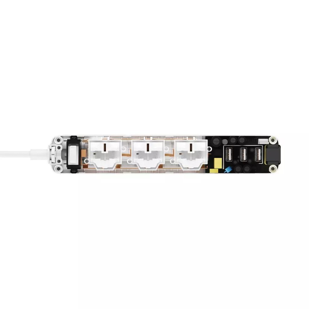 Ổ cắm điện tích hợp 3 cổng USB sạc điện thoại tự động chỉnh dòng Powerstrip