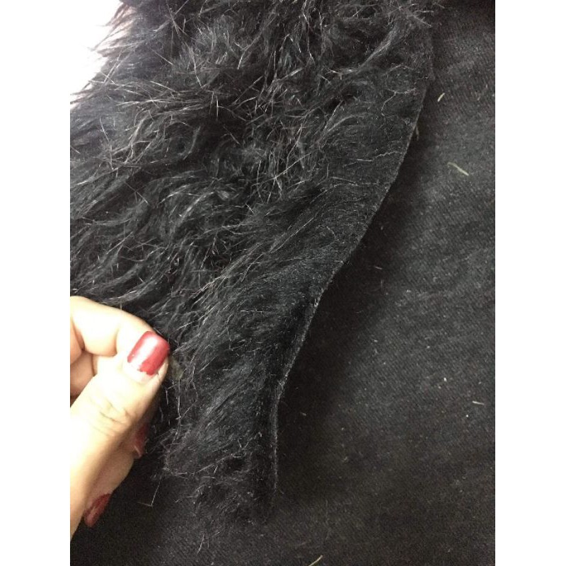 Nền chụp sản phẩm vải lông đen khổ 1,6m ( vải dày lông 4cm)