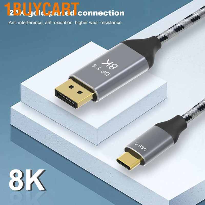 Cáp Kết Nối Video Từ Cổng Type C Sang Dp 8k Displayport 1.4 2m T0404