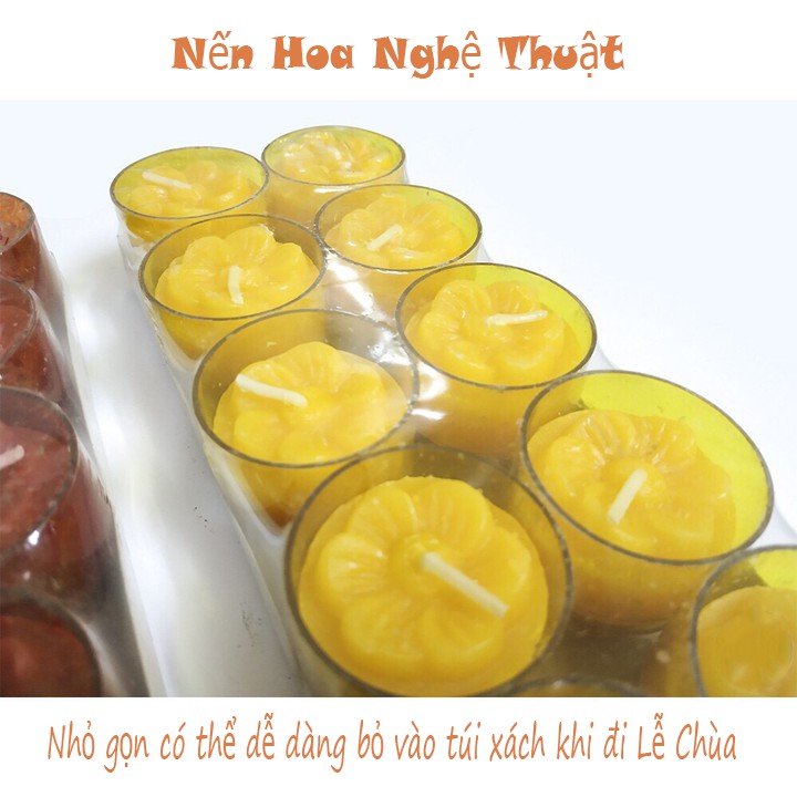 Set 10 cốc nến hoa nghệ thuật dùng trang trí nhà cửa - br00613