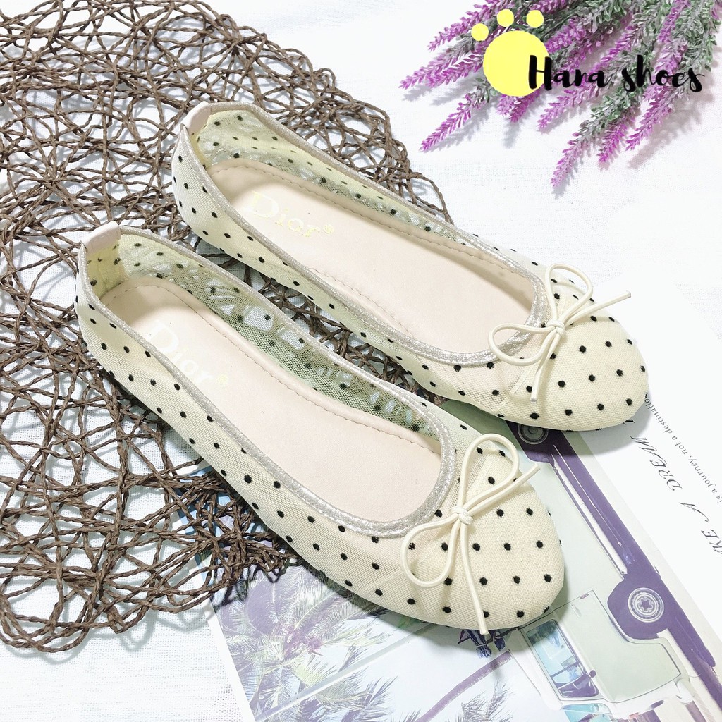 Giày bệt búp bê nữ mùa hè thoáng khi chấm bi xinh xắn B4 | BigBuy360 - bigbuy360.vn