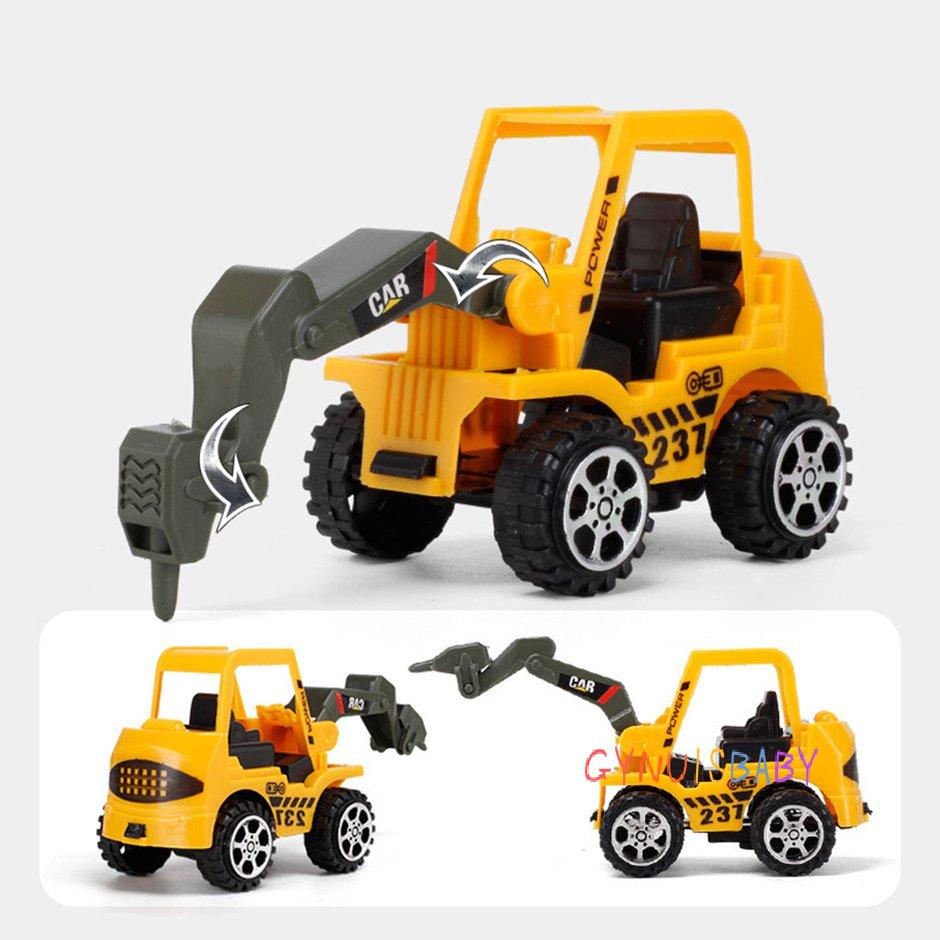 Boy Toy Car Excavator Color Random Child Inertia Model Engineering Car