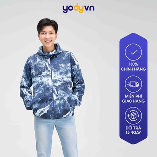 Áo khoác gió nam YODY loang màu có mũ vải cotton mềm mịn trượt nước, form dáng suông, thể thao, năng động AKM4687