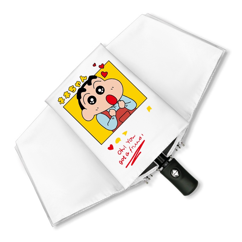 Ellen Dù Gấp Tự Động Che Mưa Nắng In Hình Cậu Bé Bút Chì Shin chan Dễ Thương Cho Học Sinh