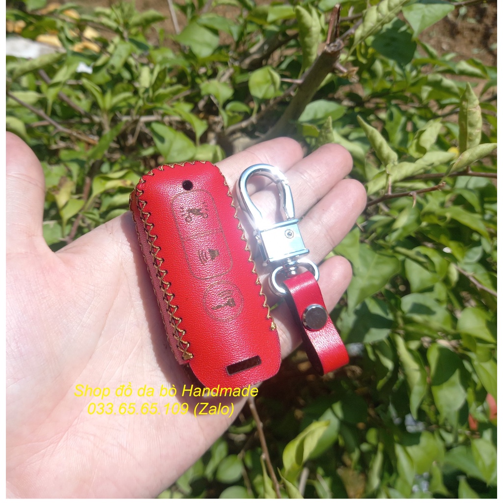 Bao da chìa khóa SH, SH mode, PCX chìa thông minh 3 nút bằng da thật, kèm tặng móc khóa, giá xưởng
